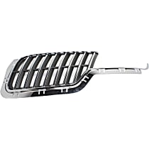 Upper Grille Assembly, Chrome Shell with Dark Gray Insert, Grille