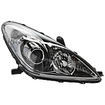 Passenger Side Headlight, Without bulb(s), Halogen, Clear Lens