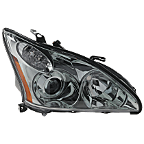 Passenger Side Headlight, Without bulb(s), HID/Xenon, Clear Lens