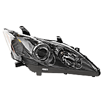 Passenger Side Headlight, Without bulb(s), Halogen, Not For Models With HID Headlights