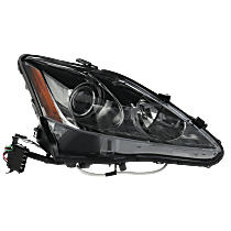 Passenger Side Headlight, Without bulb(s), Halogen, Without Auto Leveling