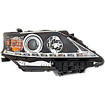 Passenger Side Headlight, with Bulb, Halogen, with LED DRL, 6 Cyl., 3.5L Engine, Canada Built Vehicle