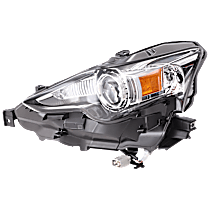 Driver Side Headlight, without Bulb, HID/Xenon, Except C Models