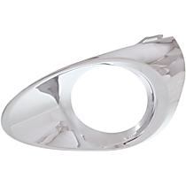 Front, Passenger Side Fog Light Trim, Chrome, Base Model, with out F Sport Package