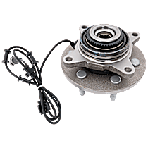 Front, Driver or Passenger Side Wheel Hub, With Bearing, With Sensor, 6 x 5.31 in. Bolt Pattern, Four Wheel Drive