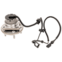 Front, Driver or Passenger Side Wheel Hub, With Bearing, With Sensor, 5 x 4.45 in. Bolt Pattern, 8 Cyl., 4.6L Engine