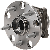 Rear, Driver or Passenger Side Wheel Hub, 5 Lugs, With Bearing