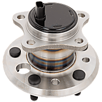 Rear, Passenger Side Wheel Hub, 5 Lugs, With Bearing, With Sensor