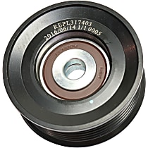 Accessory Belt Idler Pulley, Serpentine; 6-grooved; 0.47 in. inside diameter; 2.76 in. outside diameter; 1.18 in. width