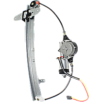 Rear, Passenger Side Power Window Regulator, With Motor
