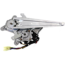Rear, Driver Side Window Regulator, Power, With 5 Prong Connector With Anti-Pinch Feature
