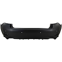 Rear Primed Bumper Cover, With Parking Aid Sensor Holes, Without Molding Holes