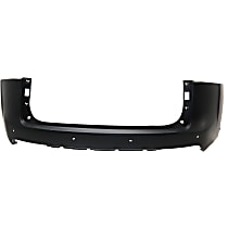 Rear, Upper Primed Bumper Cover, With Parking Aid Sensor Holes, CAPA CERTIFIED