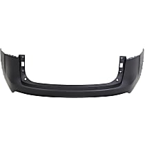 Rear, Upper Primed Bumper Cover, Without Parking Aid Sensor Holes, CAPA Certified