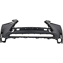 Front Primed Bumper Cover, Base Model, Without F Sport Package, Without Headlight Washer Holes