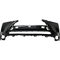Front Primed Bumper Cover, Base Model, Without F Sport Package, Without Headlight Washer Holes, CAPA Certified