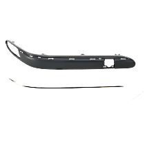 Front, Passenger Side Bumper Trim, Primed, Without Parking Aid Sensor Holes