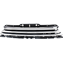 Upper Grille Assembly, Textured Black Shell and Insert, CAPA CERTIFIED
