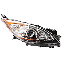 Passenger Side Headlight, without Bulb, Halogen, 5 Speed Transmission, Hatchback/Sedan