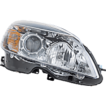 Passenger Side Headlight, With bulb(s), Halogen, Clear Lens, CAPA CERTIFIED