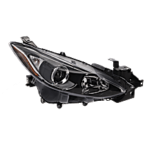 Passenger Side Headlight, with Bulb, Halogen, Clear Lens, without wiring harness