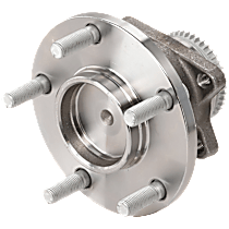 Rear, Driver or Passenger Side Wheel Hub, 4-Wheel ABS, 5 Lugs, With Bearing
