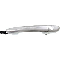 Front, Driver Side Chrome Exterior Door Handle, With Key Hole