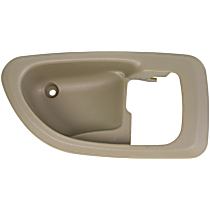 Front or Rear, Passenger Side, Interior, Door Handle Trim, Plastic, Beige