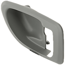 Front or Rear, Passenger Side, Interior, Door Handle Trim, Plastic, Gray