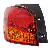 Driver Side, Outer Tail Light, with Bulb, Halogen, Amber and Red Lens, To 12-16