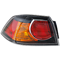 Driver Side, Outer Tail Light, with Bulb, Halogen, Clear Lens