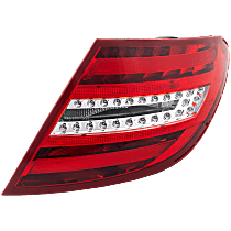 Passenger Side Tail Light, With bulb(s), LED, Clear and Red Lens, 12-15 Coupe/12-14 Sedan