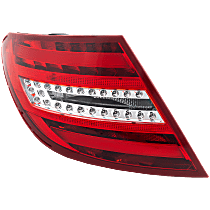 Driver Side Tail Light, With bulb(s), LED, Clear and Red Lens, 12-15 Coupe/12-14 Sedan