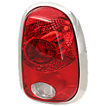 Passenger Side Tail Light, Without bulb(s), Halogen, Clear and Red Lens
