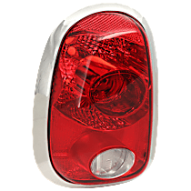 Driver Side Tail Light, Without bulb(s), Halogen, Clear and Red Lens