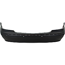 Rear Primed Bumper Cover, Sedan, With Parking Aid Sensor Holes, For Models Without Sport/AMG Styling Package