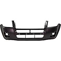 Front Primed Bumper Cover, Without Parking Aid Sensor Holes, CAPA CERTIFIED