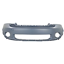 Front Bumper Cover, Primed, Without Chrome Molding Holes, For Base Model