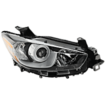 Passenger Side Halogen Headlight, Without bulb(s), For Models Without HID Option, OE Replacement, CAPA Certified