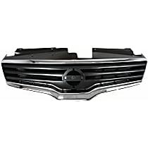 Upper Grille Assembly, Chrome Shell with Painted Dark Gray Insert