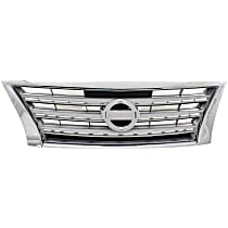 Upper Grille Assembly, Chrome Shell with Painted Silver Insert