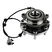 Front, Driver or Passenger Side Wheel Hub, With Bearing, With Sensor, 6 x 4.5 in. Bolt Pattern, Four Wheel Drive