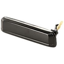 Front, Driver Side Smooth Black Exterior Door Handle, With Key Hole
