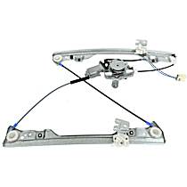 Front, Passenger Side Window Regulator, Power, Without Auto Up/Down Feature, 2-Pin Connector