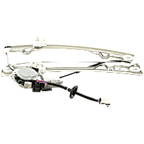 Front, Driver Side Window Regulator, Power, With Auto Up/Down Feature, 6-Prong Connector