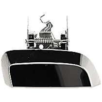 Rear, Driver Side Chrome Exterior Door Handle, Without Key Hole