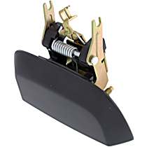 Rear, Driver Side Smooth Black Exterior Door Handle, Without Key Hole