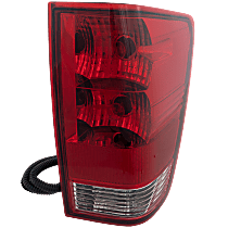 Passenger Side Tail Light, With bulb(s), Halogen, Clear and Red Lens, Without Utility Compartment