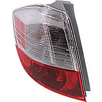 Driver Side Tail Light, with Bulb, Halogen, Clear and Red Lens