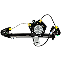 Rear, Driver Side Power Window Regulator, With Motor